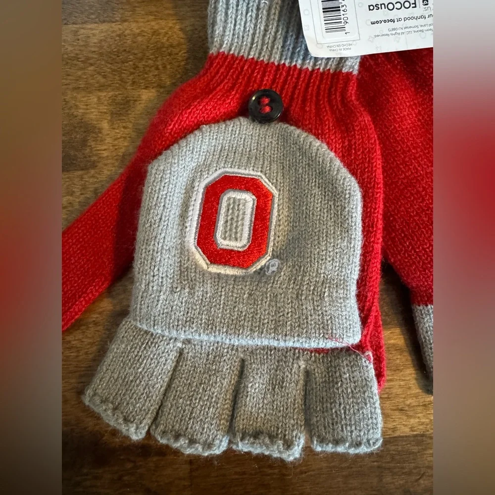 NWT Ohio State University Fingerless Gloves Mittens - Picture 2 of 4